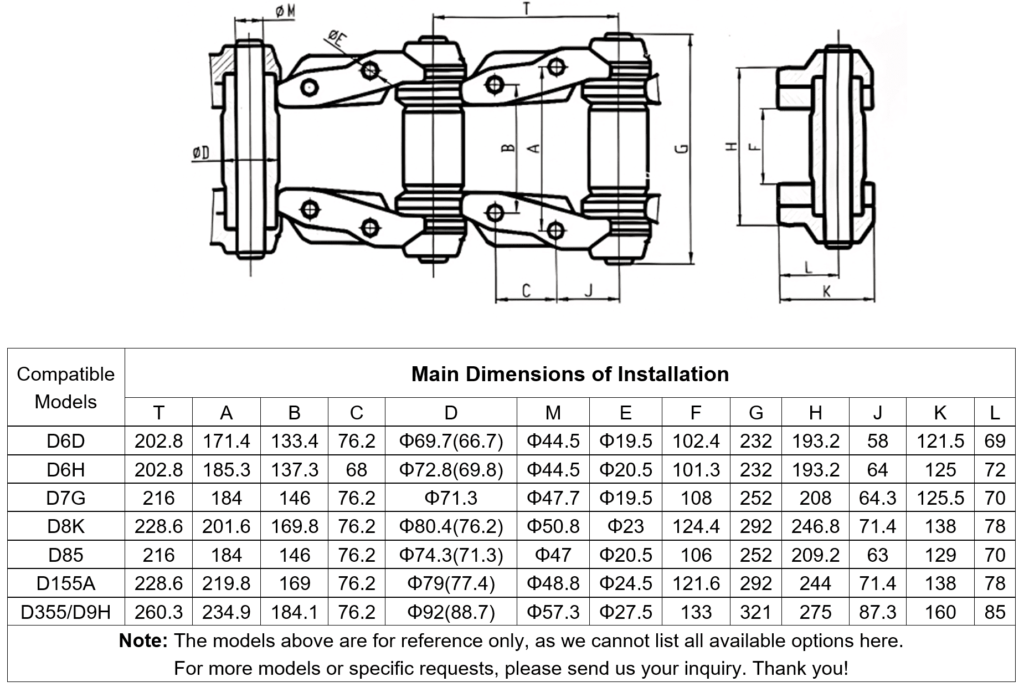 Bulldozer Track Chain Specifications
