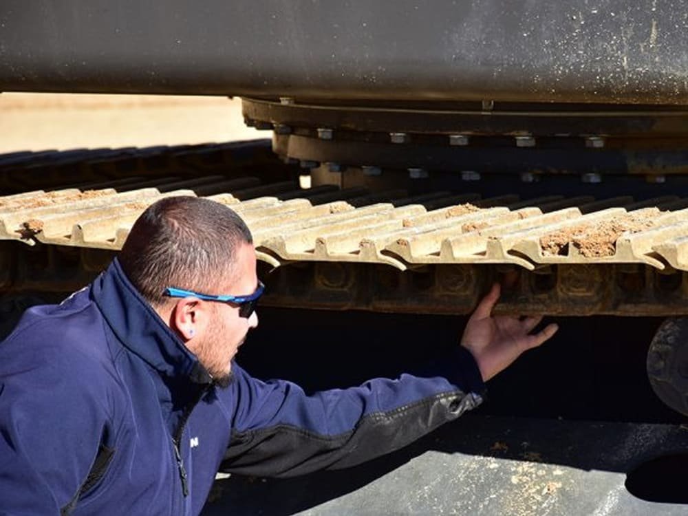 Inspect Excavator Track Chain Tension